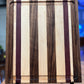 Black Walnut, Purpleheart and Hard Maple side grain cutting board