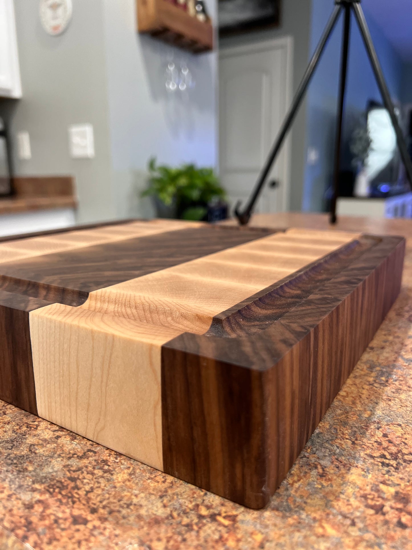 Black Walnut and Hard Maple end grain cutting board