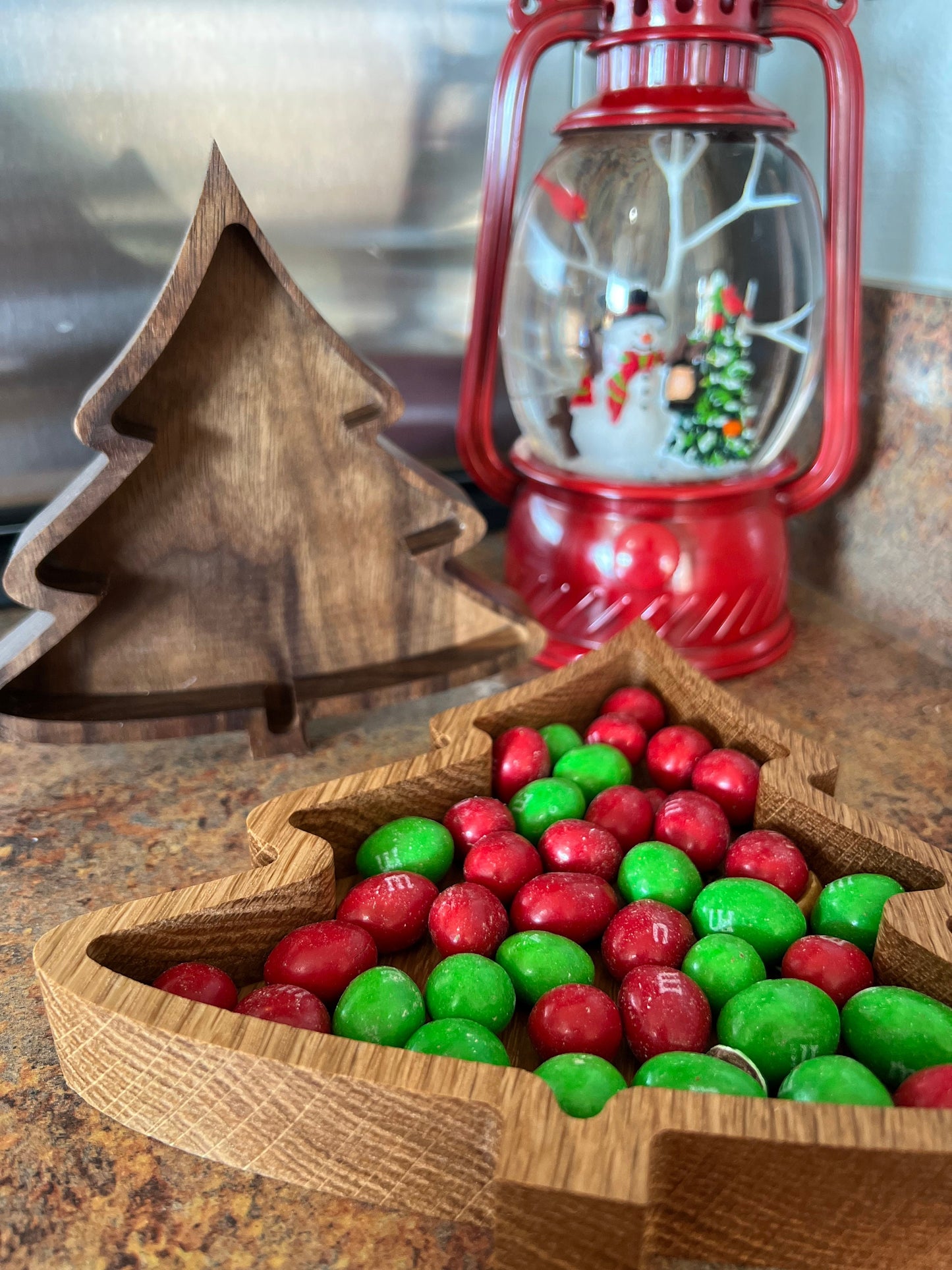 Holiday themed serving trays