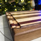 Black Walnut, Purpleheart and Hard Maple side grain cutting board