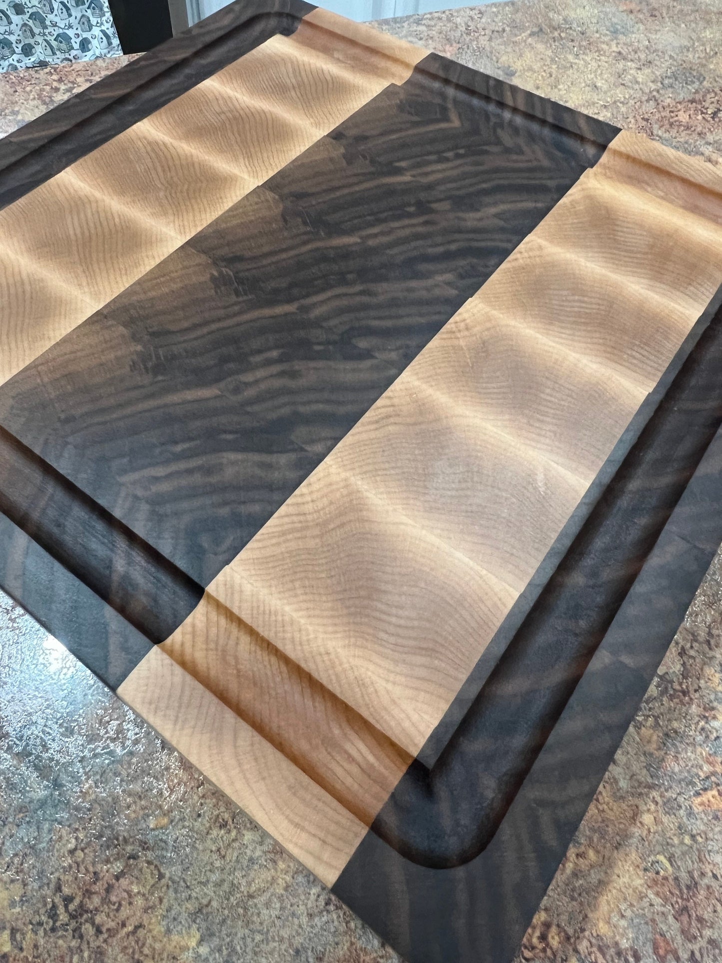 Black Walnut and Hard Maple end grain cutting board